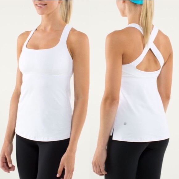 lululemon athletica Tops - Lululemon White Track and Train Tank GUC